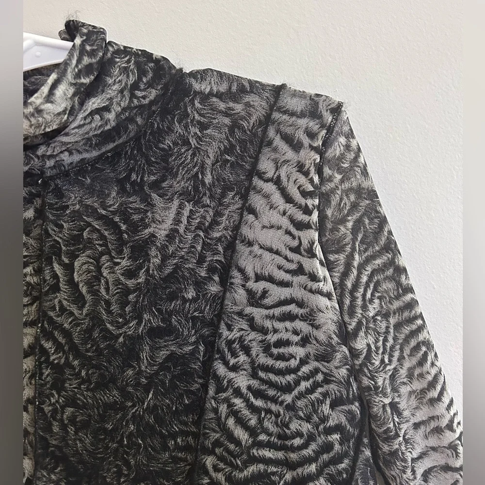 Vintage Jean Paul Gaultier Fuzzi Mesh Long Sleeve Turtleneck Top | Size M - Picture 3 of 8